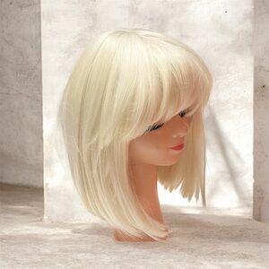 Hivision Blonde Bob with Bang Women's Synthetic Blend Wig NWT 613